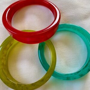 Colorful Resin Bangle Set
